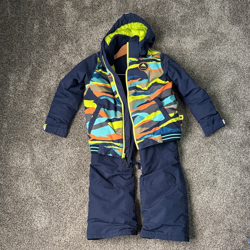 Burton colorful ski jacket and pants set
